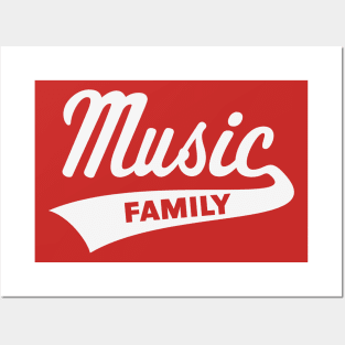 Music Family (Music / Musicians / Family / White) Posters and Art